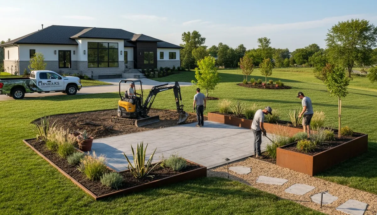 Landscape crew providing landscaping services in Overland Park, KS