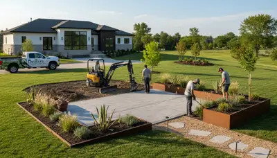 Landscape crew providing landscaping services in Overland Park, KS