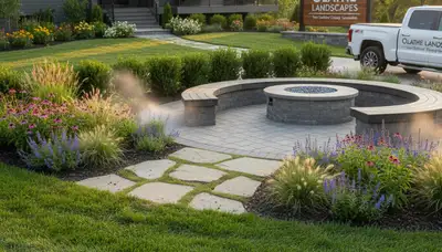 Landscaping crew serving Overland Park, KS with professional lawn and landscape maintenance