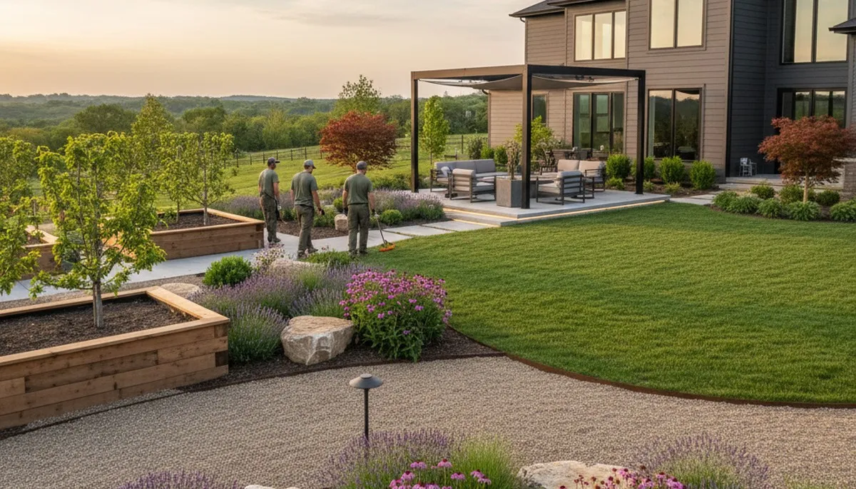 Landscaping team serving Overland Park, KS with professional lawn and landscape care