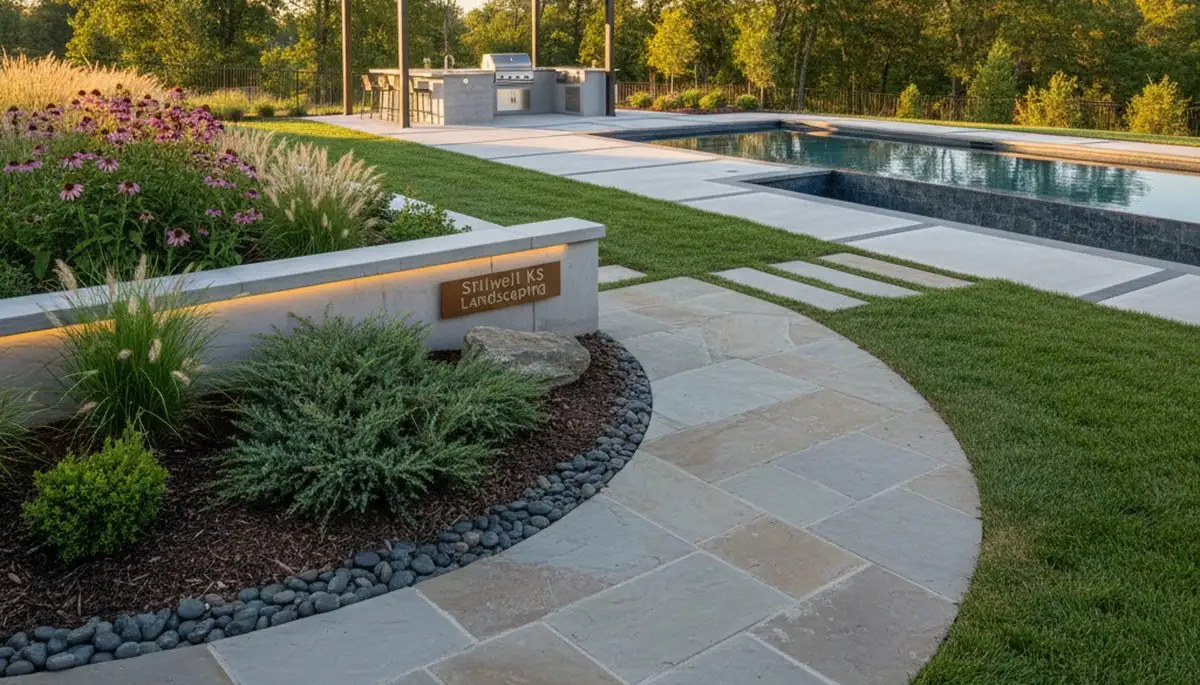 Landscaping team providing lawn care and outdoor maintenance in Overland Park, KS